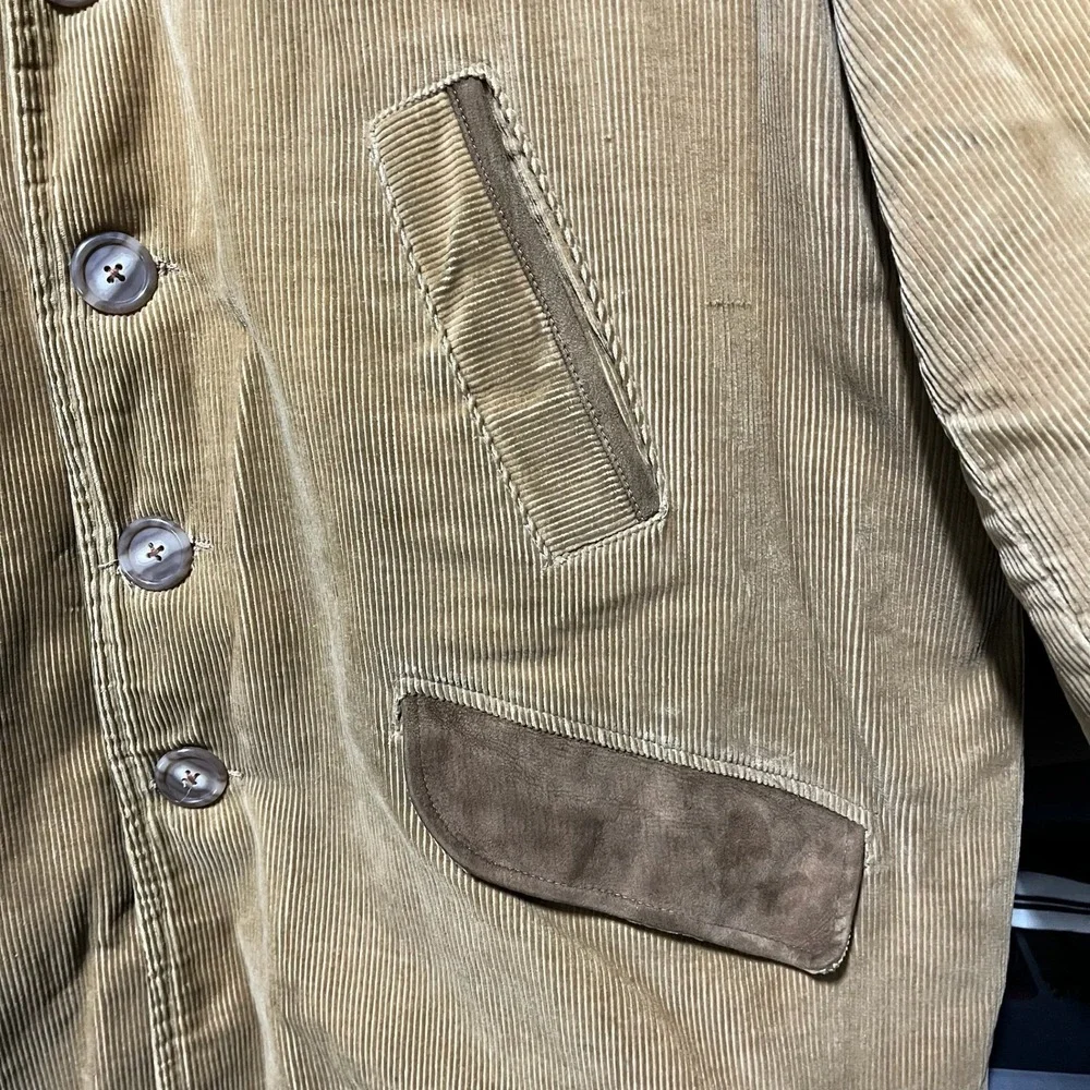 Vintage 70s 80s Schott‎ Perfecto Sportswear Corduroy Hunting Coat Mens XL Tan